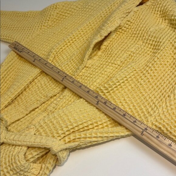 One Wednesday X Jilly Box Yellow Waffle Knit Robe Size Small - Picture 5 of 8